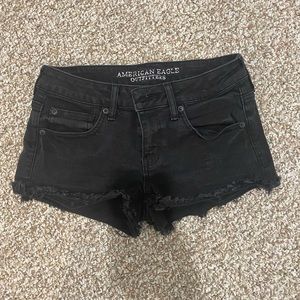 black american eagle jean shorts